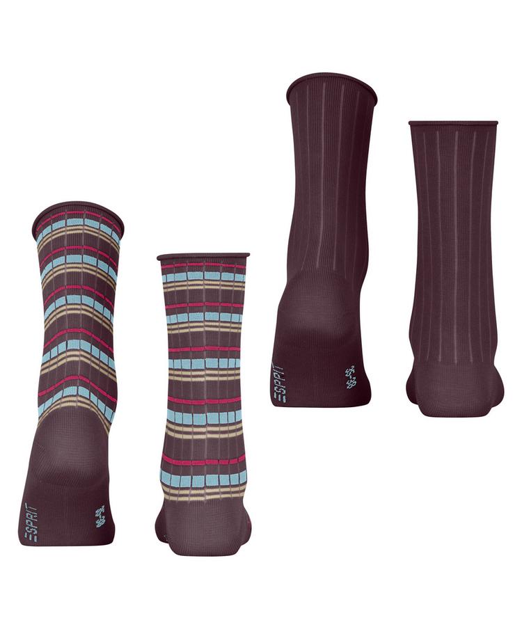ESPRIT ESPRIT Metro Lines SO 2P Socken Damen - claret (8375) - 0 | SportScheck