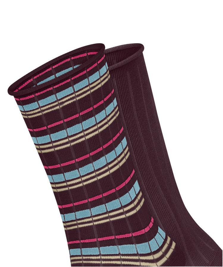 ESPRIT ESPRIT Metro Lines SO 2P Socken Damen - claret (8375) - 1 | SportScheck