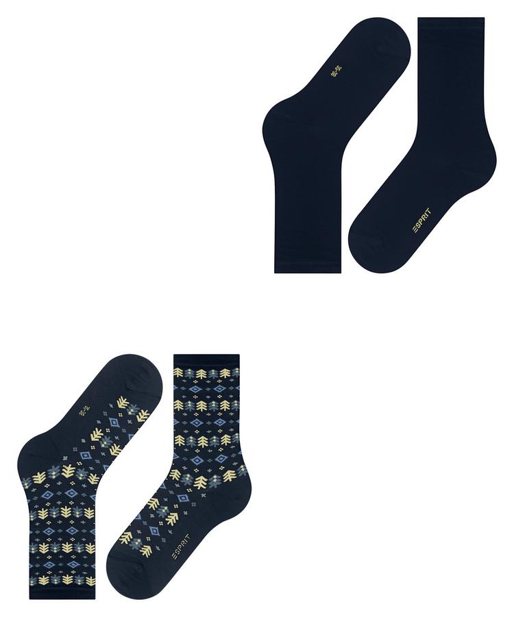 ESPRIT ESPRIT Frosty Trees SO 2P Socken Damen - marine (6120) - 2 | SportScheck