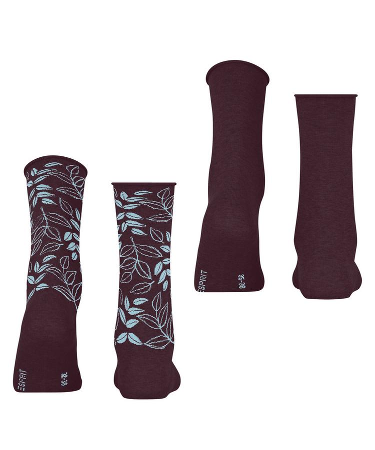 ESPRIT ESPRIT Frosted Garden SO 2P Socken Damen - claret (8375) - 0 | SportScheck