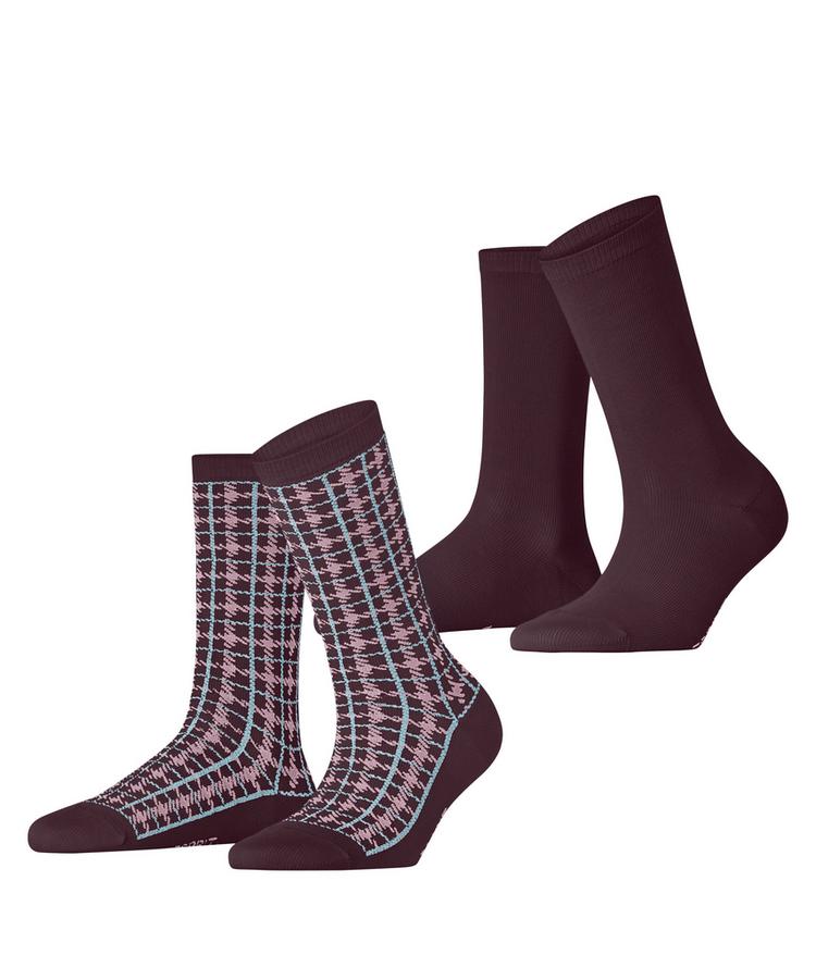 ESPRIT ESPRIT Retro Plaid 2-Pack Socken Damen - claret (8375) - 0 | SportScheck