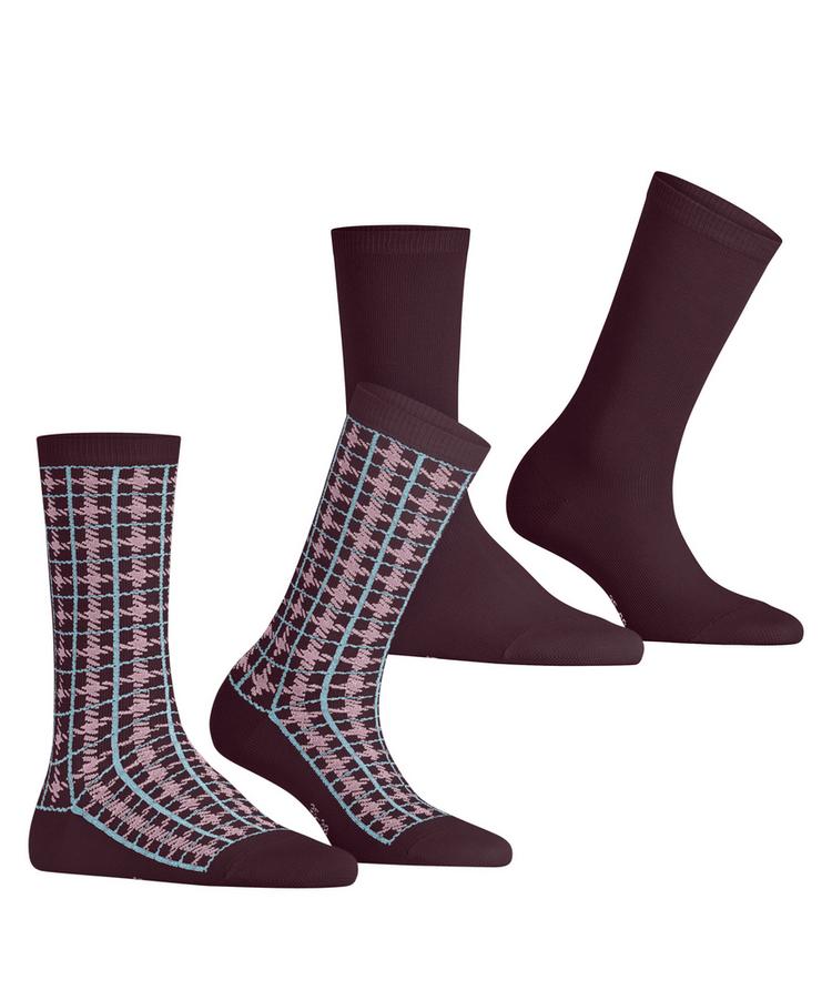 ESPRIT ESPRIT Retro Plaid 2-Pack Socken Damen - claret (8375) - 0 | SportScheck