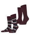 ESPRIT Urban Rib 2-Pack Socken Herren - claret (8375)