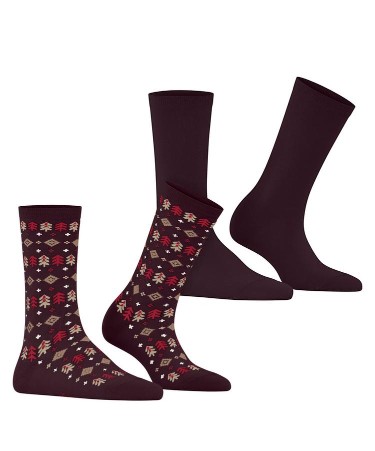 ESPRIT ESPRIT Frosty Trees SO 2P Socken Damen - claret (8375) - 0 | SportScheck