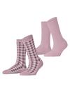 ESPRIT Retro Plaid 2-Pack Socken Damen - thulit (8663)