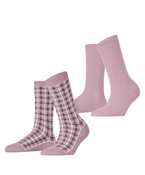 ESPRIT Retro Plaid 2-Pack Socken Damen