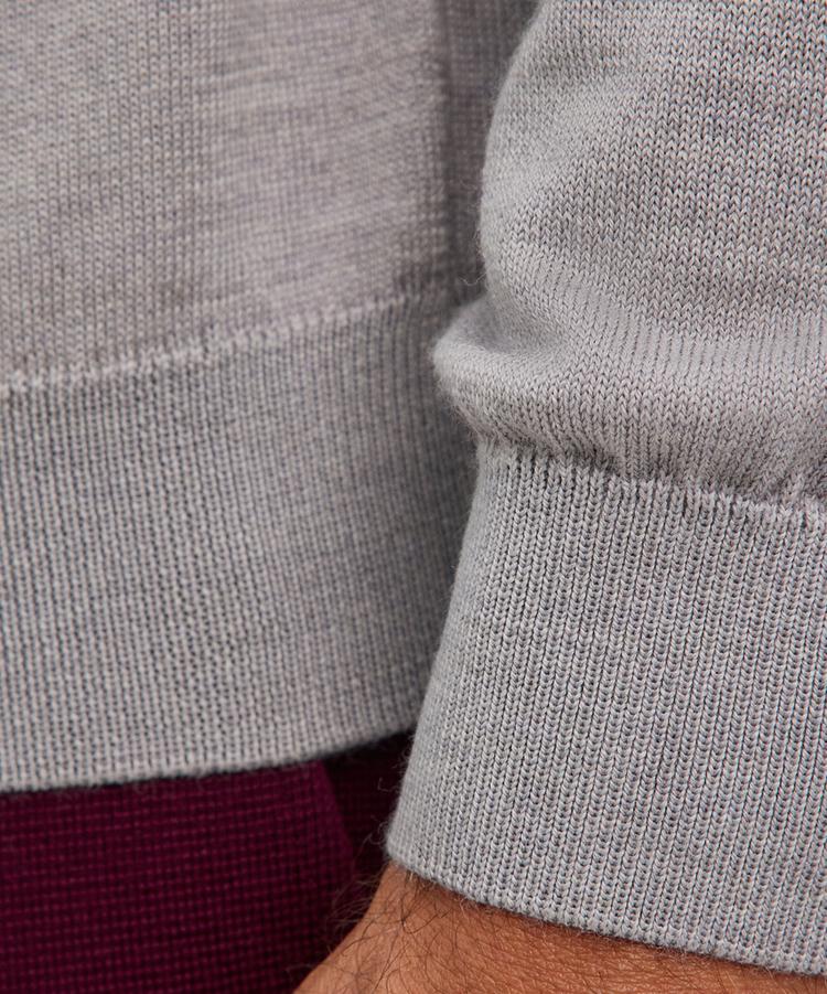 Falke Falke Merino X-Fine Crew Neck Strickpullover Herren - light grey (3400) - 2 | SportScheck