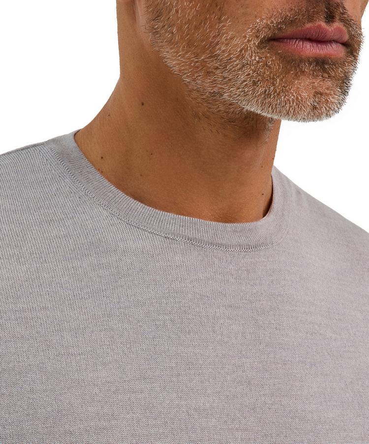 Falke Falke Merino X-Fine Crew Neck Strickpullover Herren - light grey (3400) - 3 | SportScheck