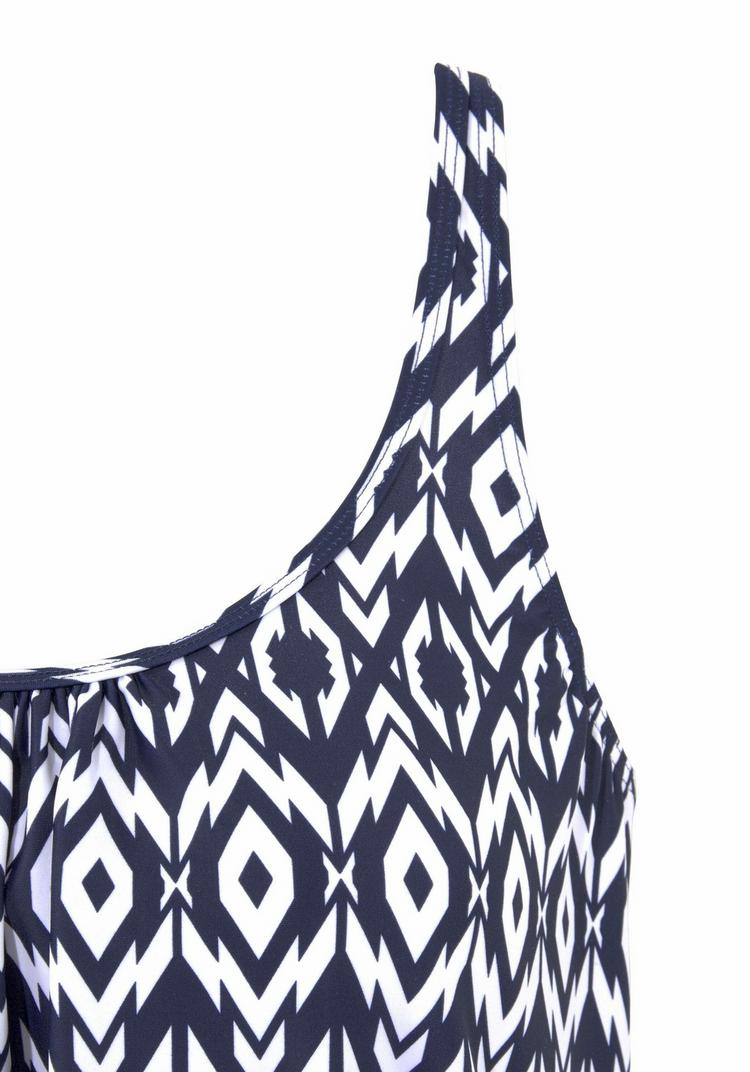 Lascana Lascana Oversize-Tankini Bikini Set Damen - marine-wei&szlig; - 0 | SportScheck