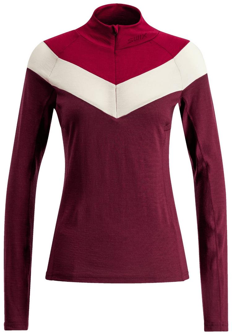 SWIX SWIX Polaris Baselayer Halfzip W Funktionsshirt Damen - cherry - 0 | SportScheck