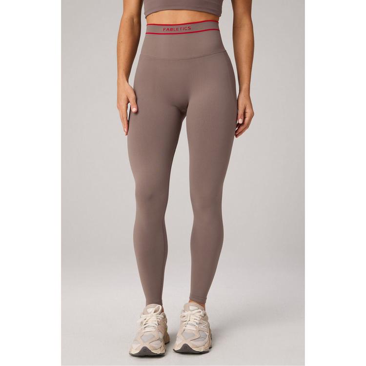 Fabletics Fabletics SEAMLESS SCRUNCH LEGGING Leggings Damen - DESERT SHADOWS/HEATED RED FABL - 0 | SportScheck