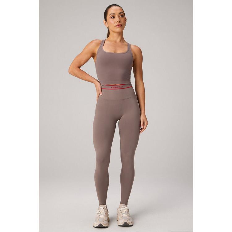 Fabletics Fabletics SEAMLESS SCRUNCH LEGGING Leggings Damen - DESERT SHADOWS/HEATED RED FABL - 2 | SportScheck