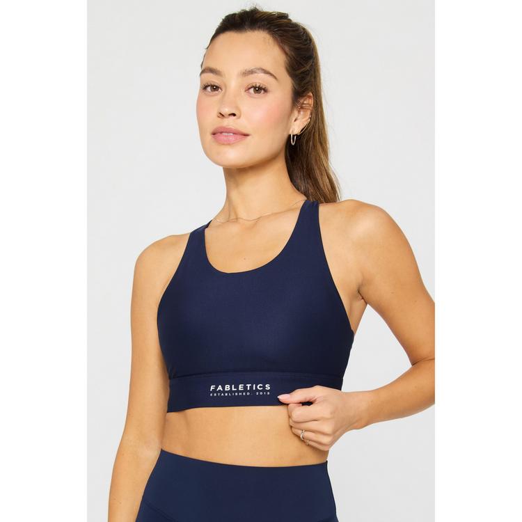 Fabletics Fabletics NO-BOUNCE HIGH IMPACT SPORTS BRA BH Damen - DEEP NAVY/CLASSIC WHITE EST. 2013 - 0 | SportScheck