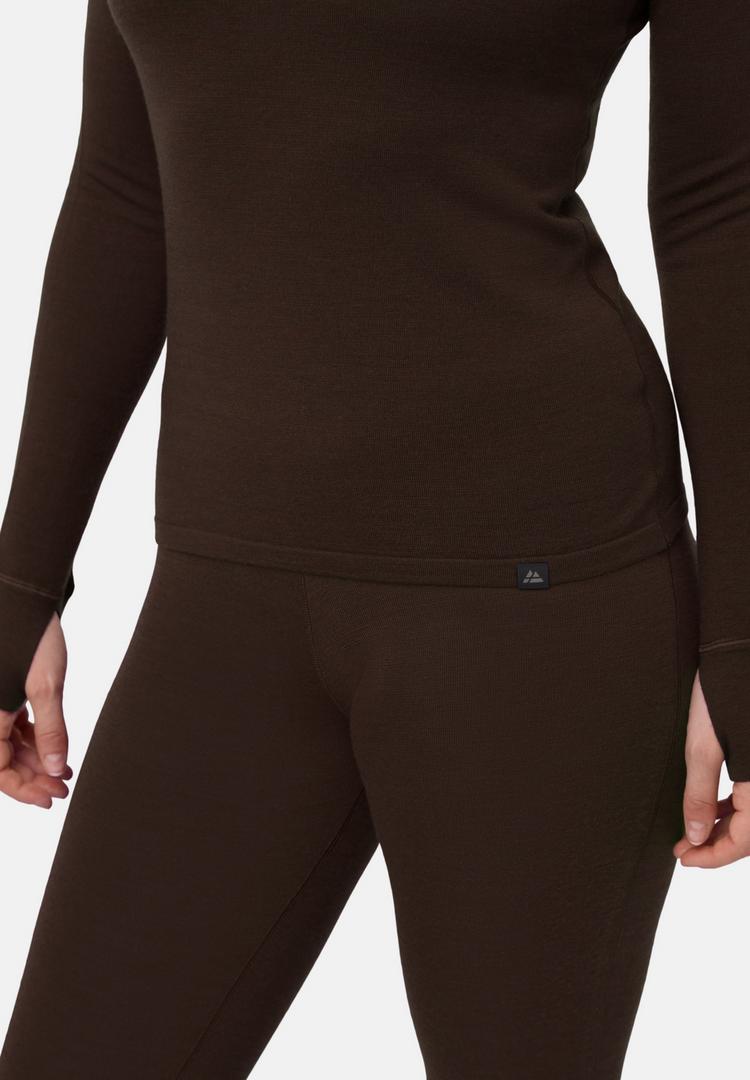 DANISH ENDURANCE DANISH ENDURANCE Core Merino Half Zip Baselayer Langarmshirt Damen - brown - 0 | SportScheck
