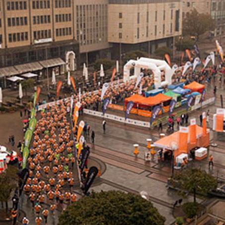 Draufsicht auf den Sportscheck-Stadtlauf in Essen