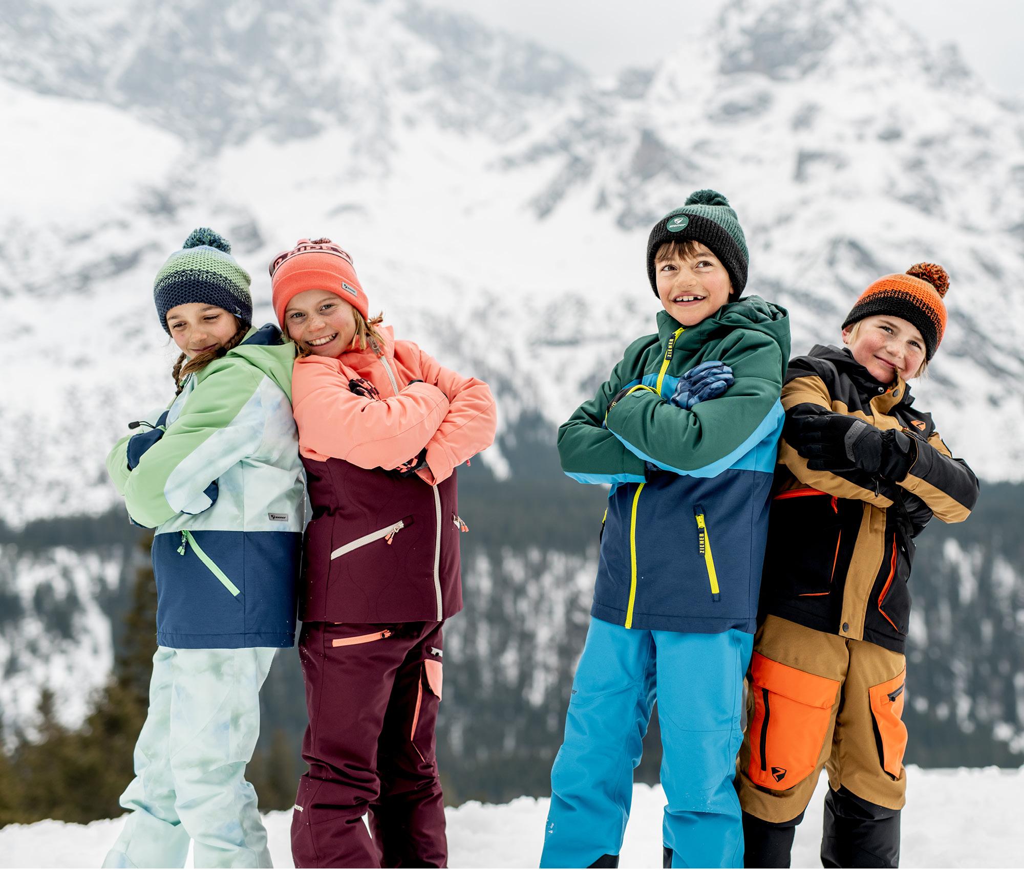 ZIENER Kinder Skifäustlinge LEPRINT-Z - Wasserdicht, Lustige Motive, Größe 4