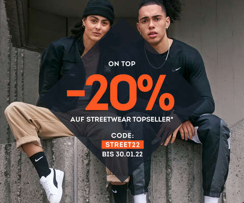 -20% on top auf Streetwear Topseller*