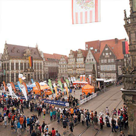 Die Start und Zielgerade beim Bremer Stadtlauf.