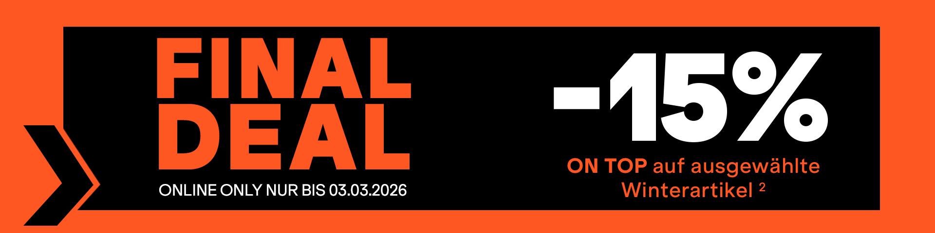 15% auf ausgew&auml;hlte Winterartikel &sup2;