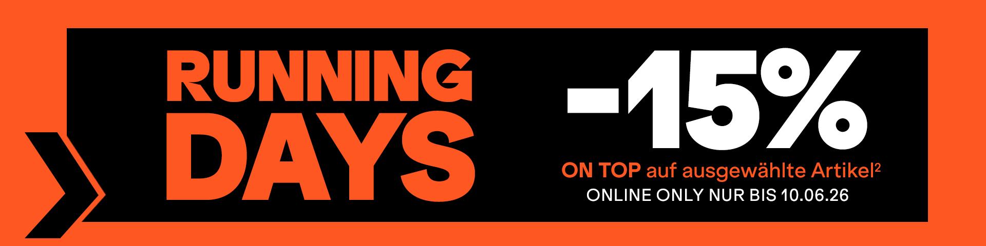 Running Days: 15% on top auf ausgew&auml;hlte Artikel&sup2;