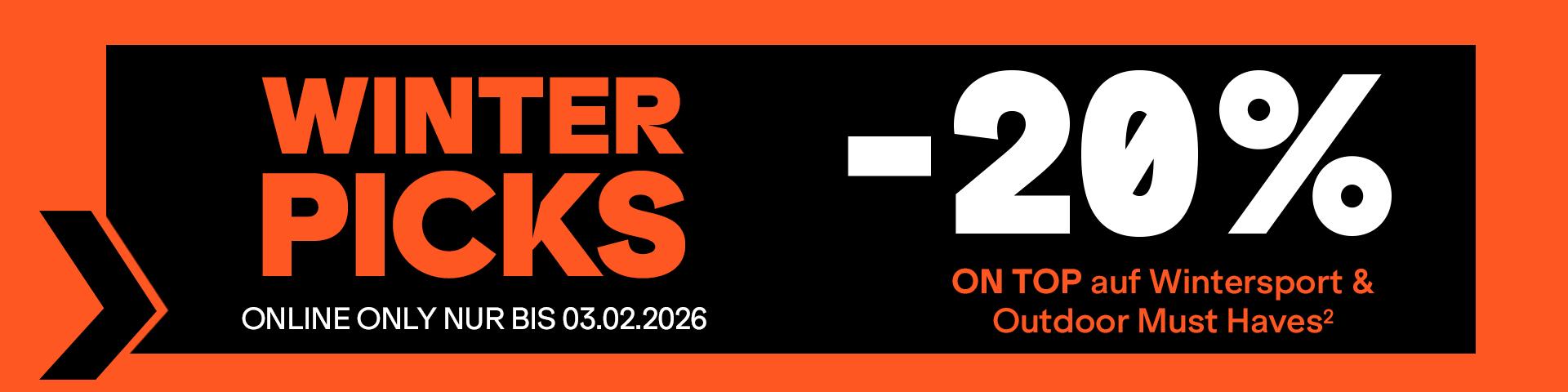 -20% on top auf Wintersport & Outdoor Must Haves &sup2;