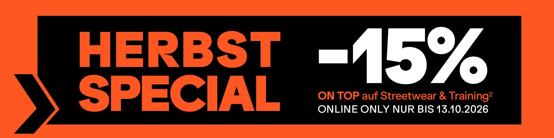 -15% on top auf Streetwear & Training