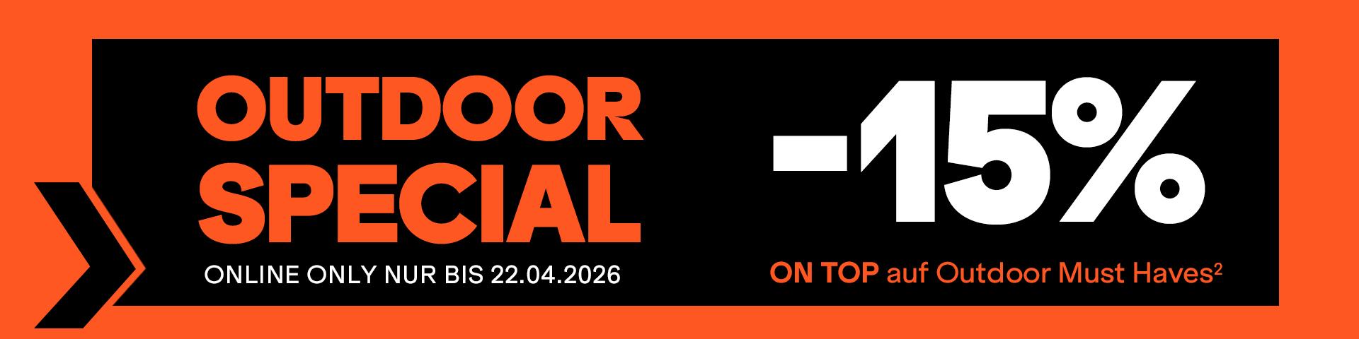 15% on top auf Outdoor Must Haves&sup2;