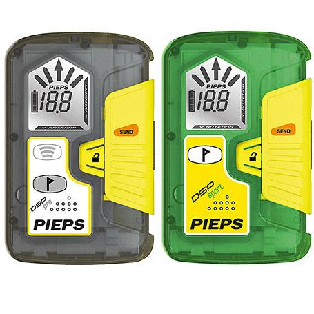 Die beiden LVS Geräte PIEPS sport und PIEPS pro nebeneinander.