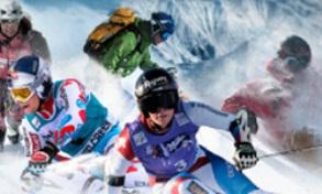 Eine Collage verschiedener Kinder, die auf Ski unterwegs sind.