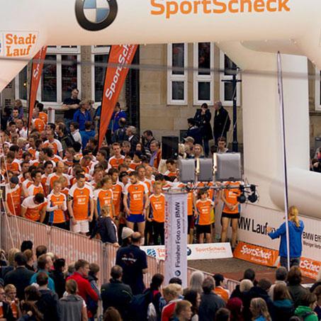 Die Start und Zielgerade beim Bremer Stadtlauf.