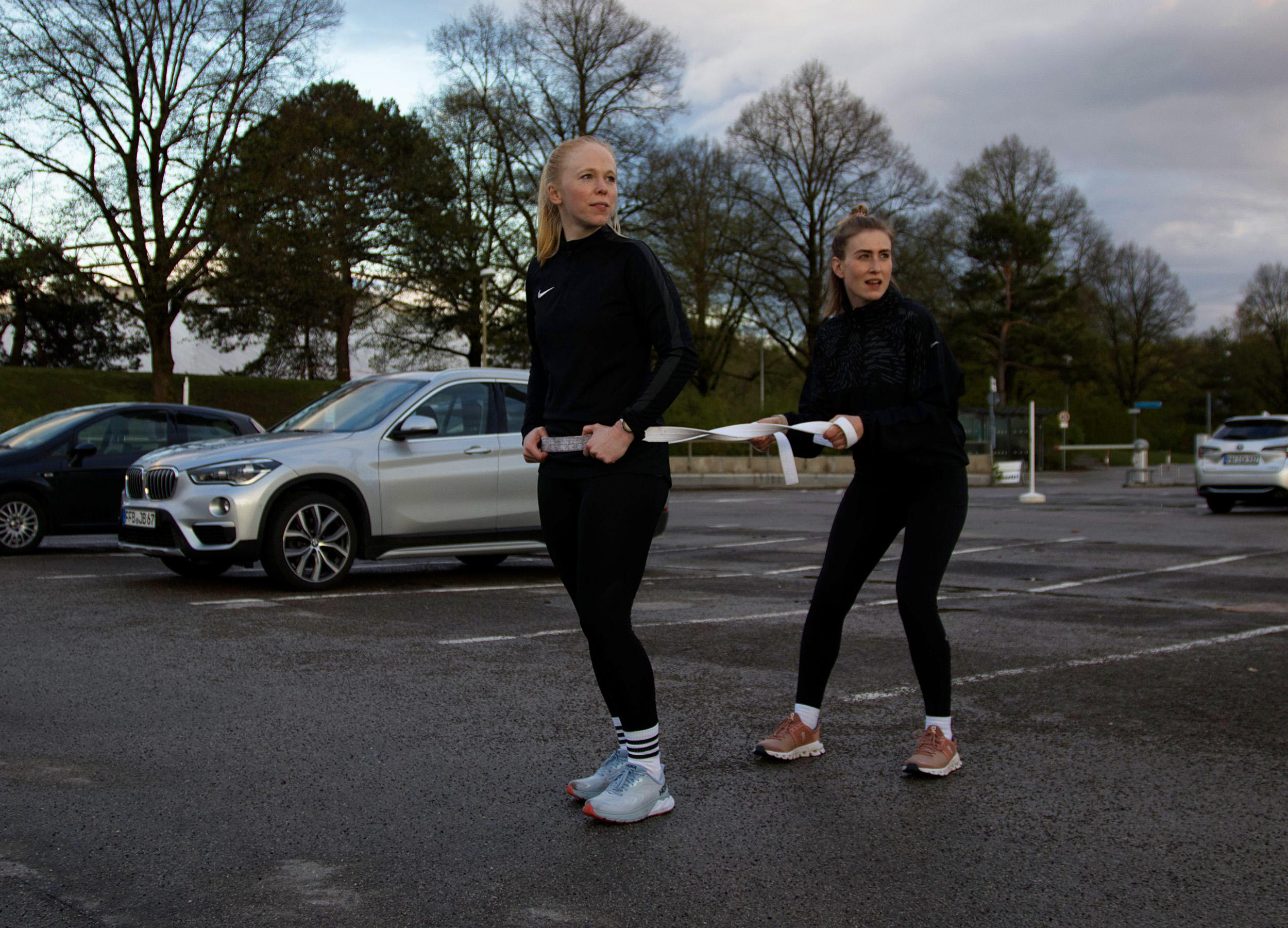 Women Training Running Outside