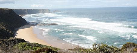 Ein wunderschöner Strand aus der Vogelperspektive.