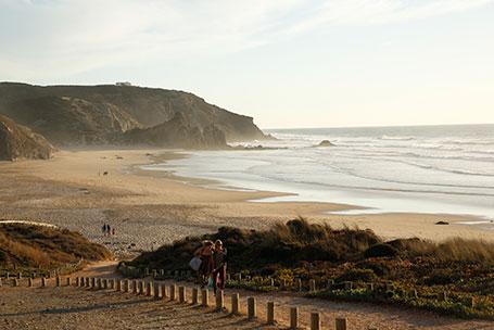 Ein schöner Strandabschnitt in Frankreich.