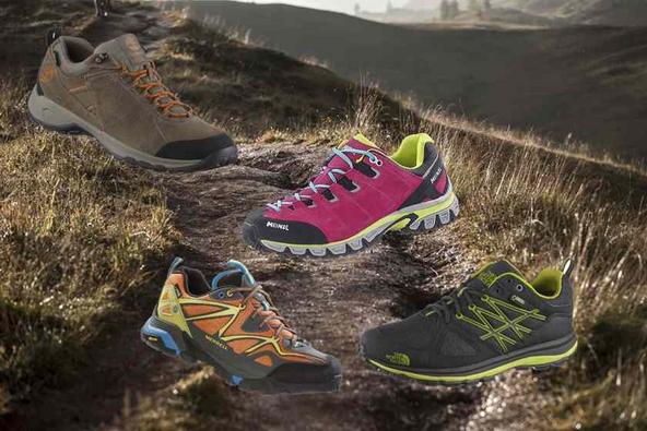 5 verschiedene Wanderschuh-Modelle im Vergleich.