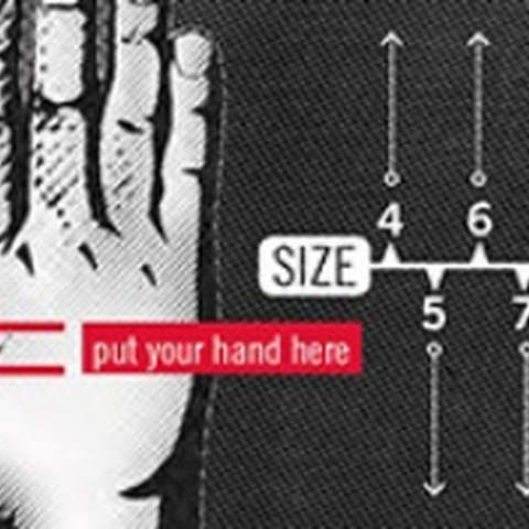 Eine Grafik aus der die verschiedenen Reusch Handschuhgrößen hervorgehen.