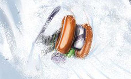 Grafische Darstellung der 2. Phase - Lawinenabsturz - ABS Rucksack entfalten