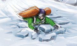 Grafische Darstellung der 3. Phase - der Lawinenauslauf - Nutzung des ABS Rucksacks