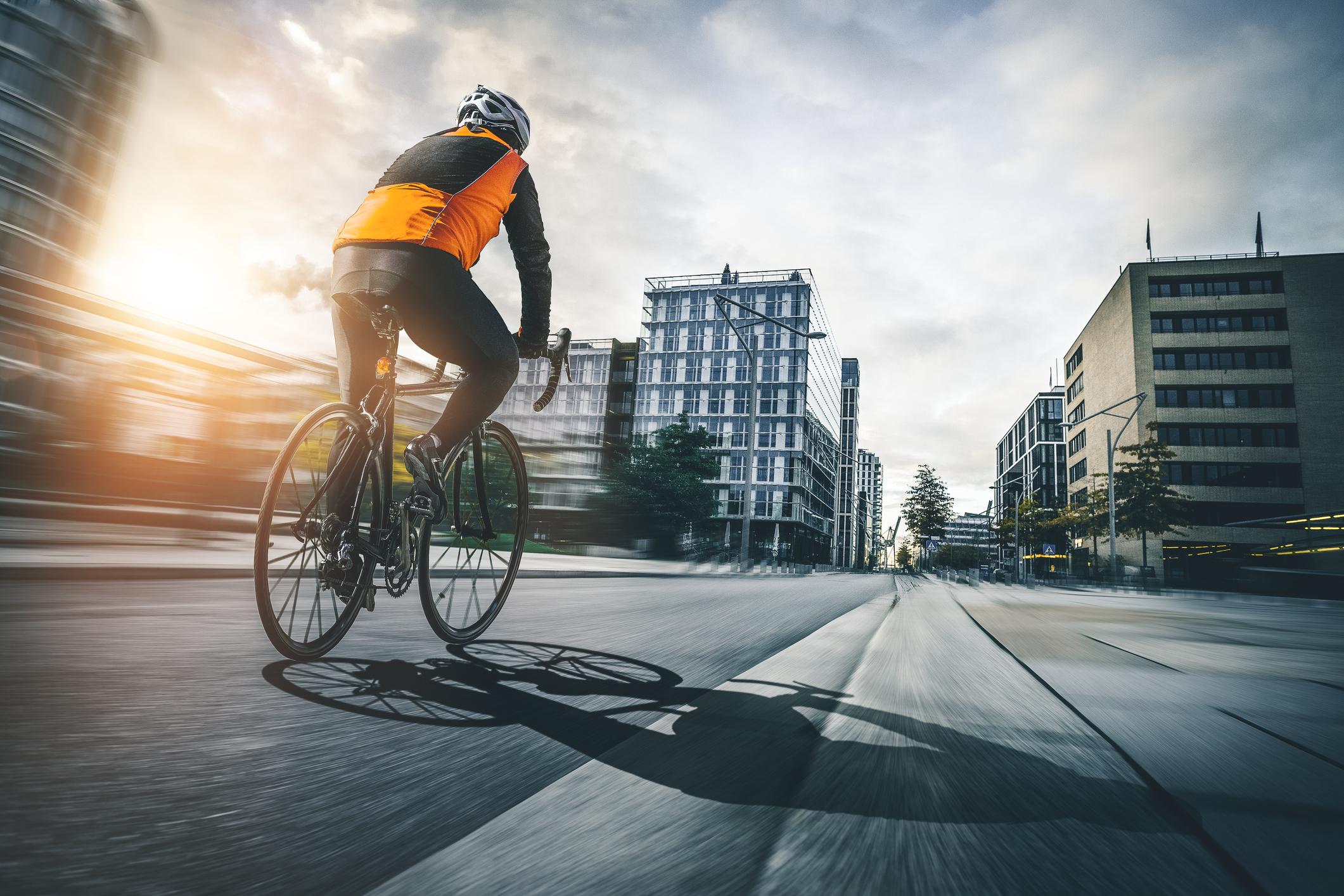 Mit dem Fahrrad in der Stadt