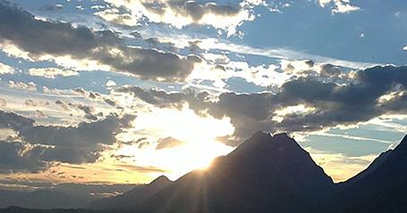 Sonnenuntergang am Schafreuter.