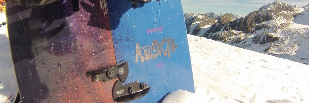 Ein Teilausschnitt eines Splitboards.